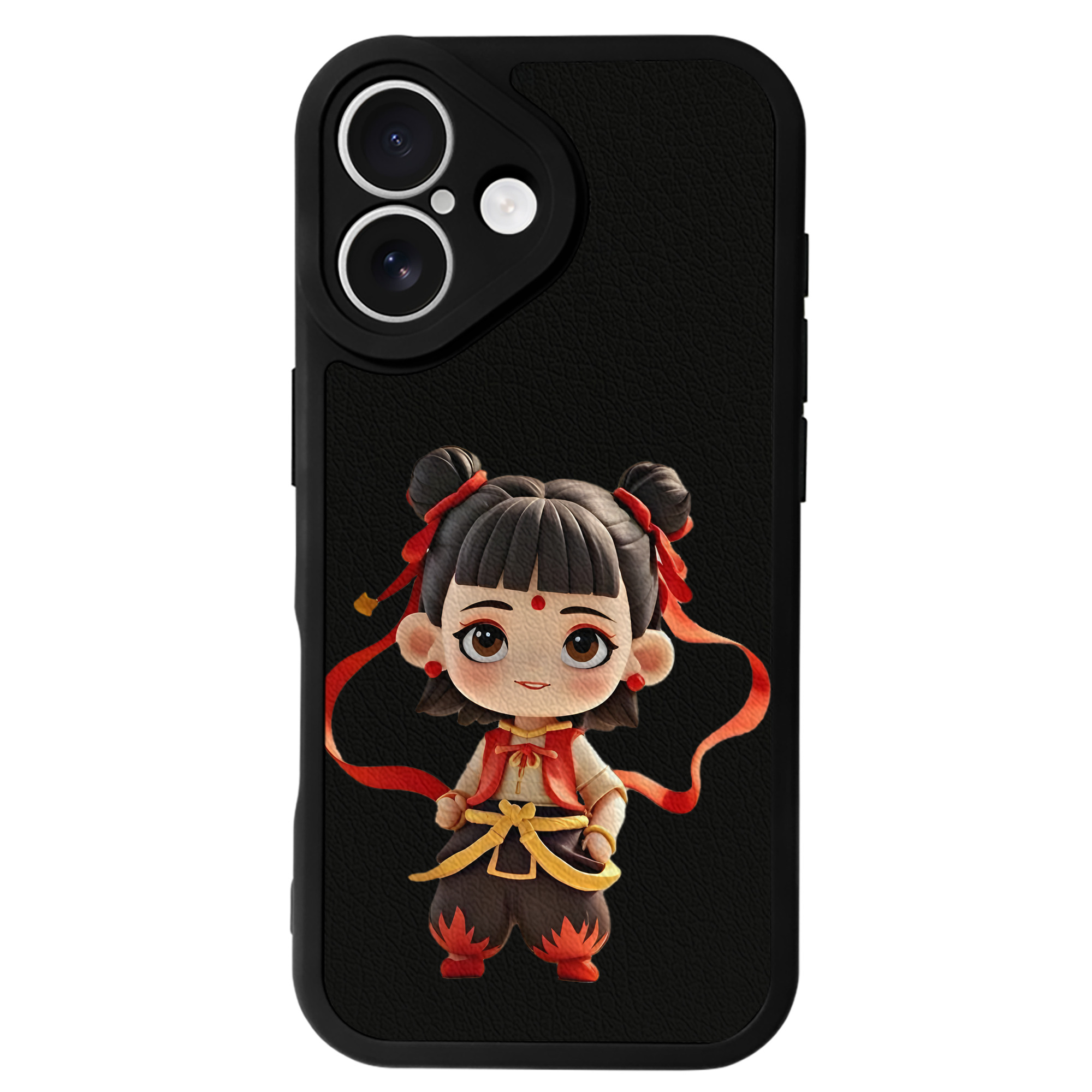 （画像用） Ne Zha 2 ナタ 魔童の大暴れ 【iPhone 16シリーズ対応】シリコンスマホケース（レザー調） 材質：シリコン